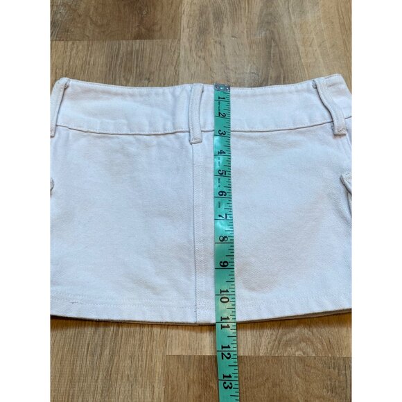 Princess Polly Micro Mini White Mini Skirt With Pockets‎ Womens Size 2 - Picture 5 of 5